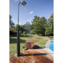 GRE Ducha solar PVC acabado negro 18L