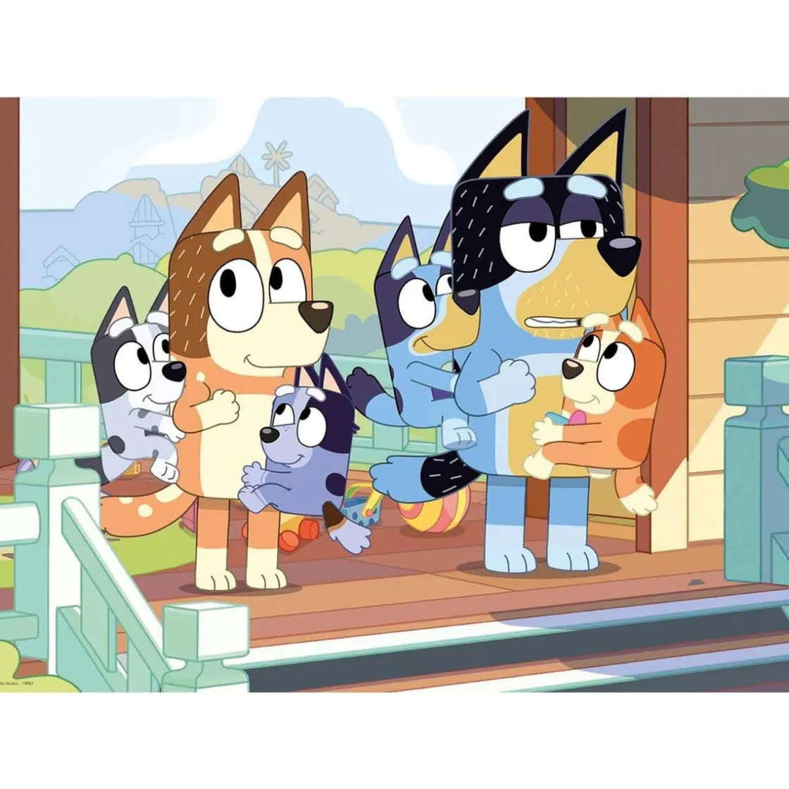 EDUCA BORRAS - Bluey - Puzzle de madera infantil 100 piezas Paisajes ㅤ* Juegos Y Puzzles