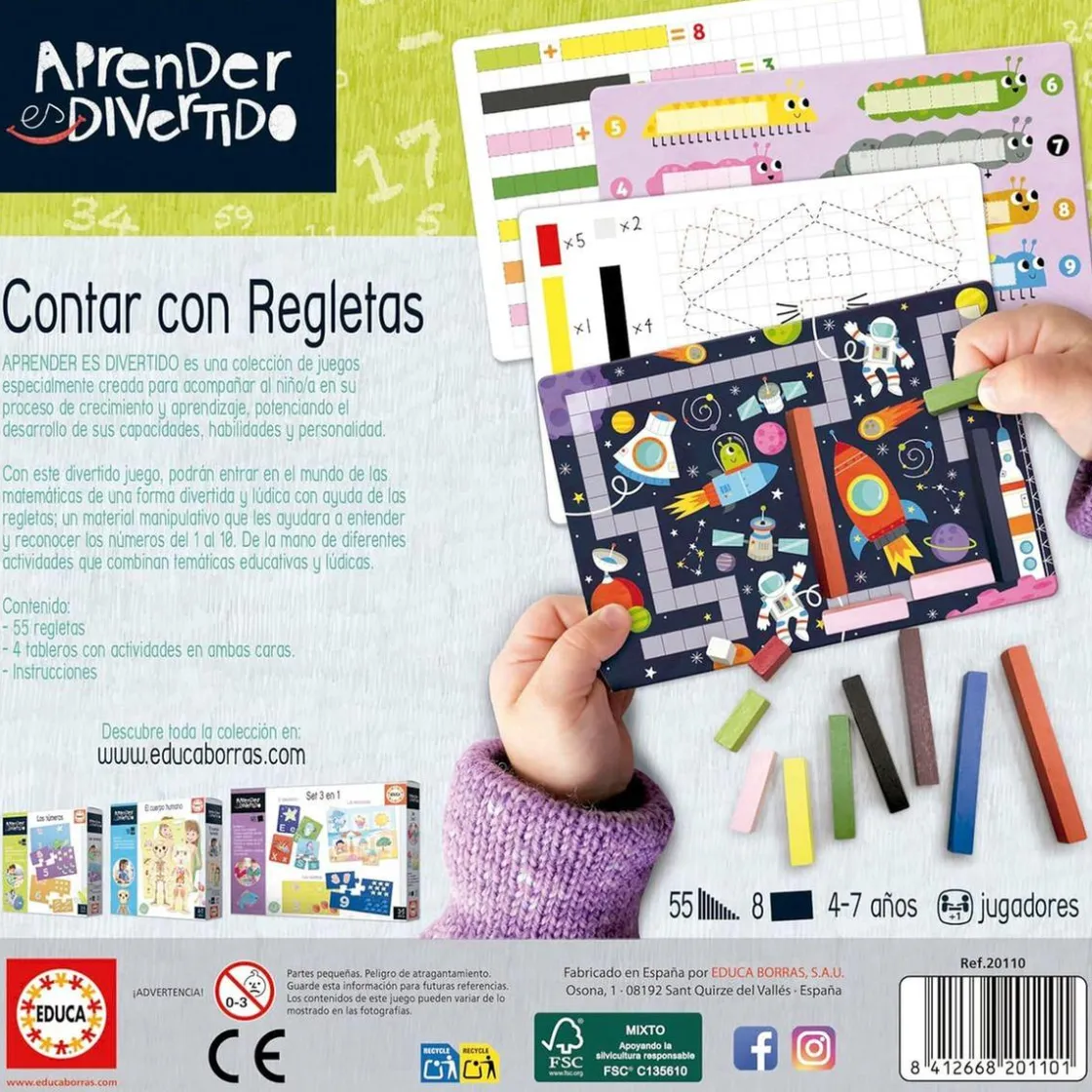 EDUCA BORRAS - Contar con regletas* Juguetes Educativos Y Libros|Juegos Y Puzzles