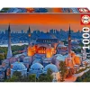 EDUCA BORRAS - Dragon Ball - Puzzle 1000 piezas Mezquita Azul Estambul con Cola Fix ㅤ