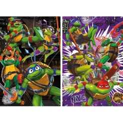 EDUCA BORRAS - Pack Doble Puzzle Tortugas Ninja ㅤ* Juegos Y Puzzles