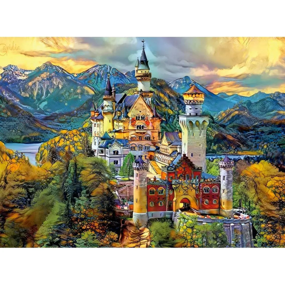 EDUCA BORRAS - Puzzle Adultos Neuschwanstein 1000 Piezas ㅤ* Juegos Y Puzzles