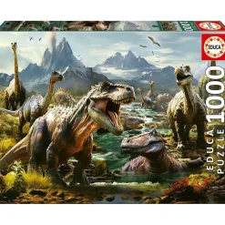 EDUCA BORRAS - Puzzle Adultos Dinosaurios Salvajes 1000 Piezas ㅤ