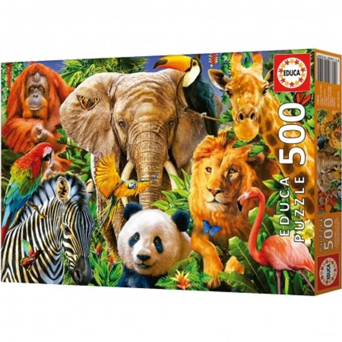 EDUCA BORRAS - Puzzle collage de animales salvajes 500 piezas ㅤ* Juegos Y Puzzles