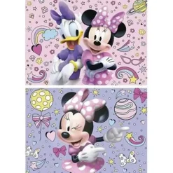 EDUCA BORRAS - Set de 2 Puzzles Minnie: 48 piezas cada uno, 28x20 cm montados ㅤ* Juegos Y Puzzles