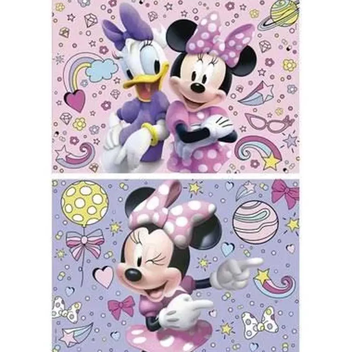 EDUCA BORRAS - Set de 2 Puzzles Minnie: 48 piezas cada uno, 28x20 cm montados ㅤ* Juegos Y Puzzles