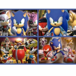 EDUCA BORRAS educa borrás - Multi 4 Puzzles Sonic Prime 50+80+100+150 ㅤ* Juegos Y Puzzles