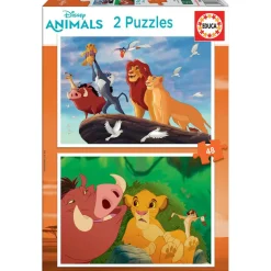 EDUCA BORRAS Educa Borrás - El Rey León Pack Puzzles 2x48 Piezas