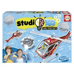 EDUCA BORRAS Educa Borrás - Helicóptero de rescate - Puzzle Studio 3D