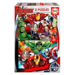 EDUCA Borrás - Los Vengadores - Puzzle 2x48 Piezas