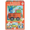 EDUCA BORRAS Educa Borrás - Patrulla de Rescate - Pack 4 Puzzles Progresivos* Juegos Y Puzzles