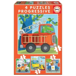 EDUCA BORRAS Educa Borrás - Patrulla de Rescate - Pack 4 Puzzles Progresivos* Juegos Y Puzzles