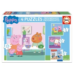 EDUCA BORRAS Educa Borrás - Peppa Pig - Pack 4 Puzzles Progresivos