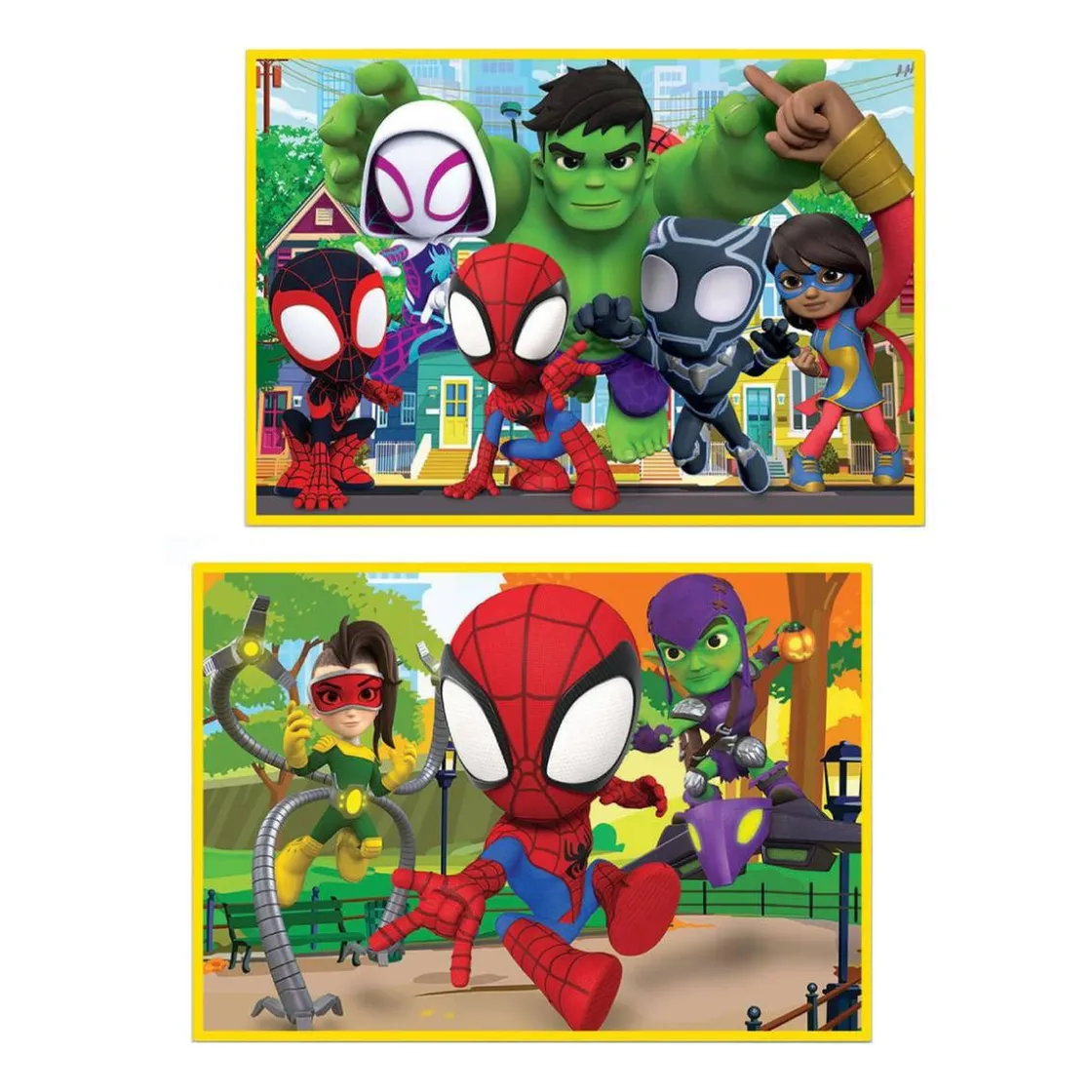 EDUCA BORRAS Educa Borrás - Spidey y su Superequipo - Pack puzzles de madera 2x25 piezas