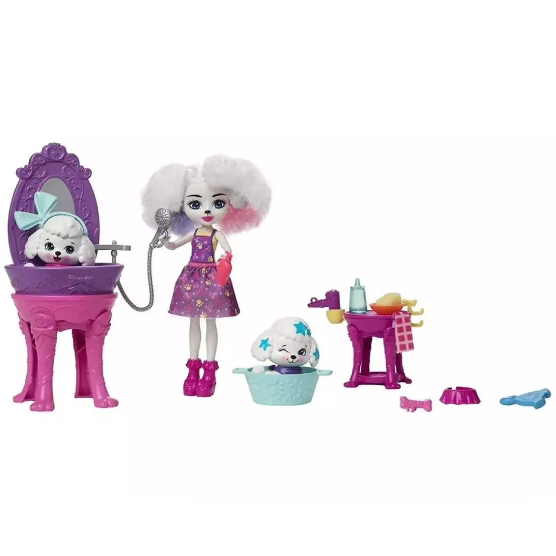 ENCHANTIMALS Enchantilmals - Salón de belleza de Perris Poodle* Muñecas