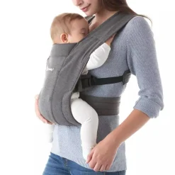 ERGOBABY - Mochila Portabebé Embrace Cotton Gris* Portabebés Y Bici·Portabebés Y Mochilas