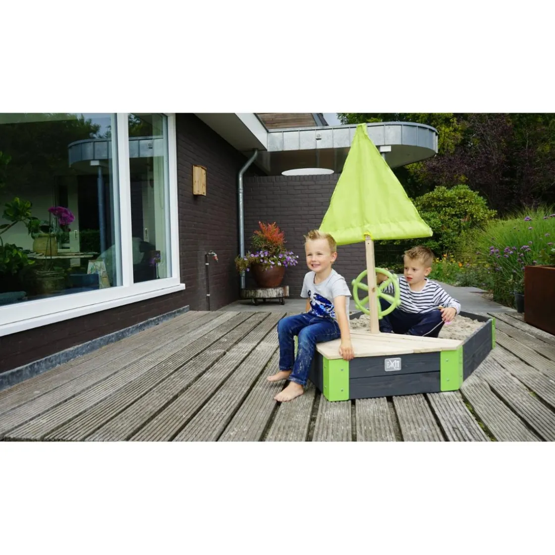 Exit Toys Exit - Arenero de madera Aksent Velero 190 x 90 cm