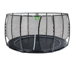 Exit Toys Exit - Cama elástica de suelo Dynamic 427 cm negro con red de seguridad