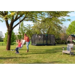 Exit Toys Exit - Cama elástica de suelo Allure Premium 244 x 427 cm negro