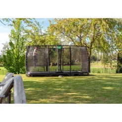 Exit Toys Exit - Cama elástica de suelo Allure Classic 214 x 366 cm negro