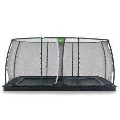 Exit Toys Exit - Cama elástica de suelo Dynamic 275 x 458 cm negro con red de seguridad* Camas Elásticas