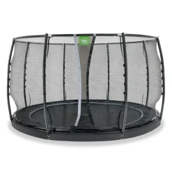 Exit Toys Exit - Cama elástica de suelo Dynamic 366 cm negro con red de seguridad* Camas Elásticas