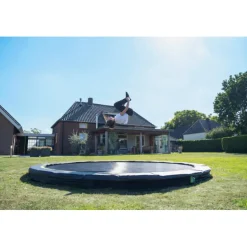 Exit Toys Exit - Cama elástica redonda con acolchado negro 366 cm