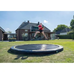 Exit Toys Exit - Cama elástica redonda con acolchado negro 366 cm