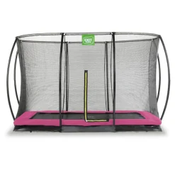Exit Toys Exit - Cama elástica Silhouette rectangular de suelo rosa 244 cm* Camas Elásticas