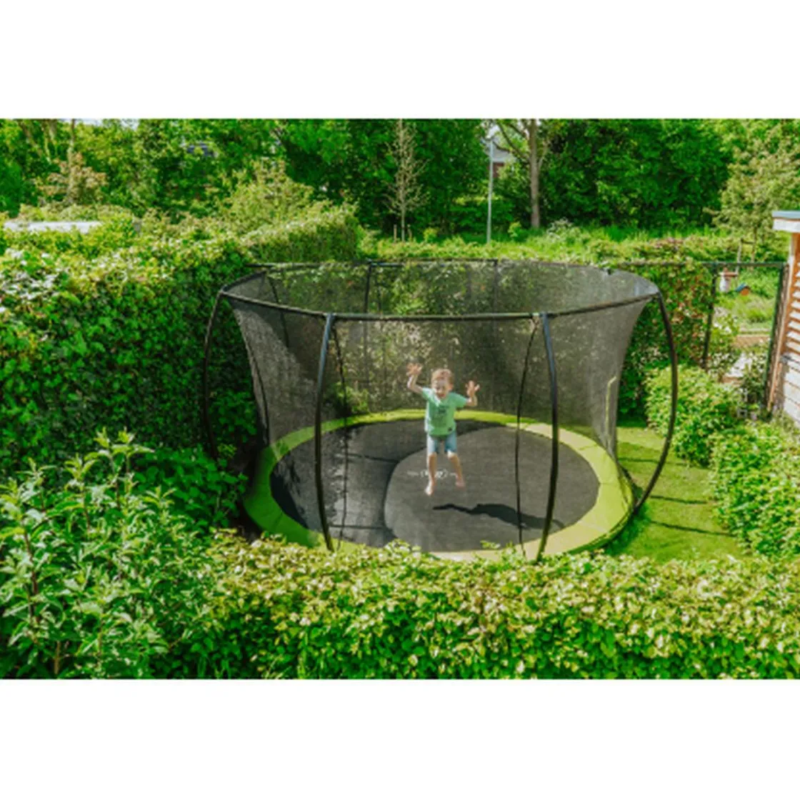 Exit Toys Exit - Cama elástica Silhouette redonda de suelo verde 366 cm