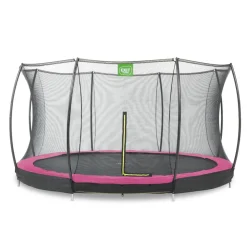 Exit Toys Exit - Cama elástica Silhouette redonda de suelo rosa 366 cm* Camas Elásticas