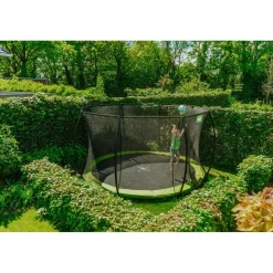 Exit Toys Exit - Cama elástica Silhouette redonda de suelo verde 427 cm* Camas Elásticas