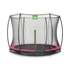 Exit Toys Exit - Cama elástica Silhouette redonda de suelo rosa 244 cm* Camas Elásticas
