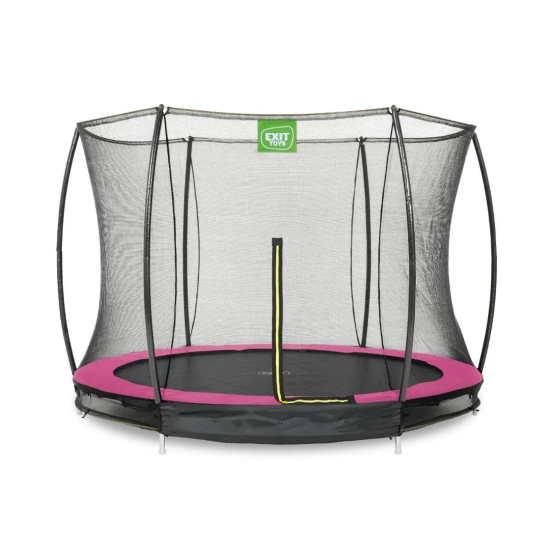 Exit Toys Exit - Cama elástica Silhouette redonda de suelo rosa 244 cm* Camas Elásticas