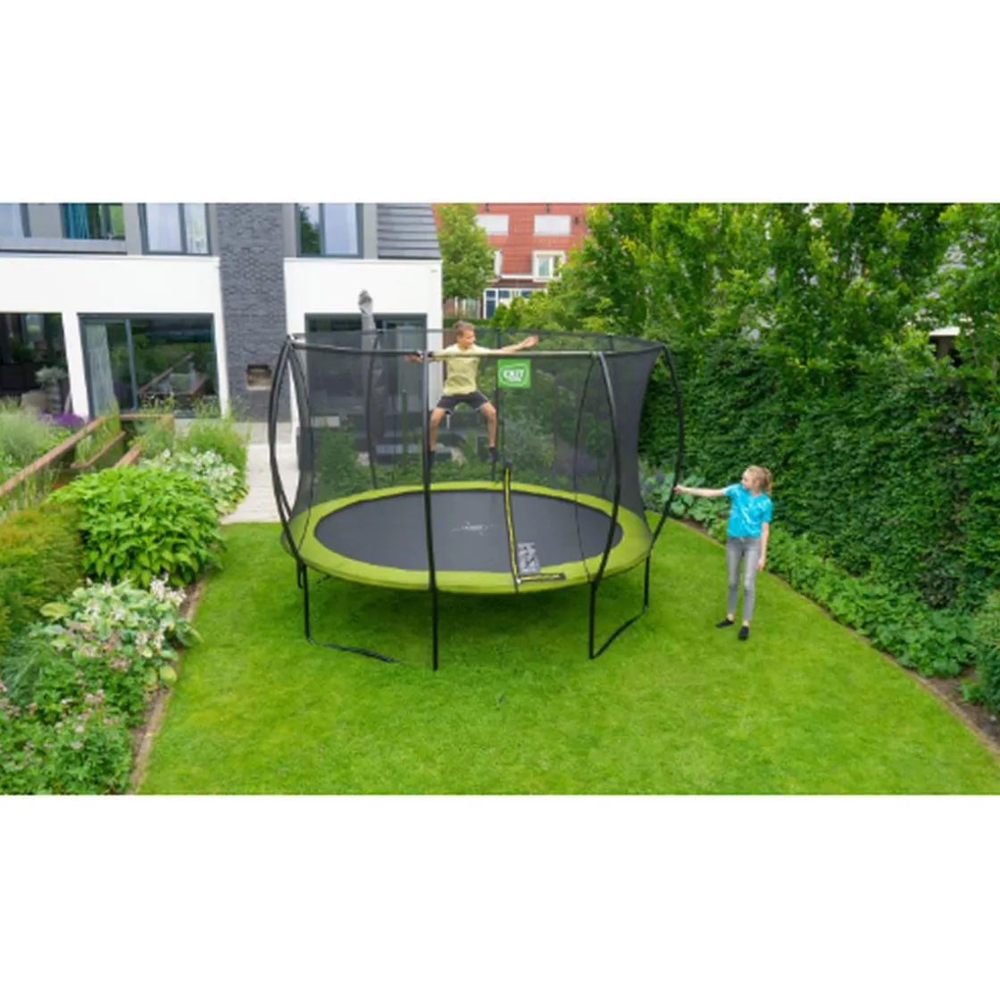 Exit Toys Exit - Cama elástica Silhouette redonda verde 366 cm* Camas Elásticas