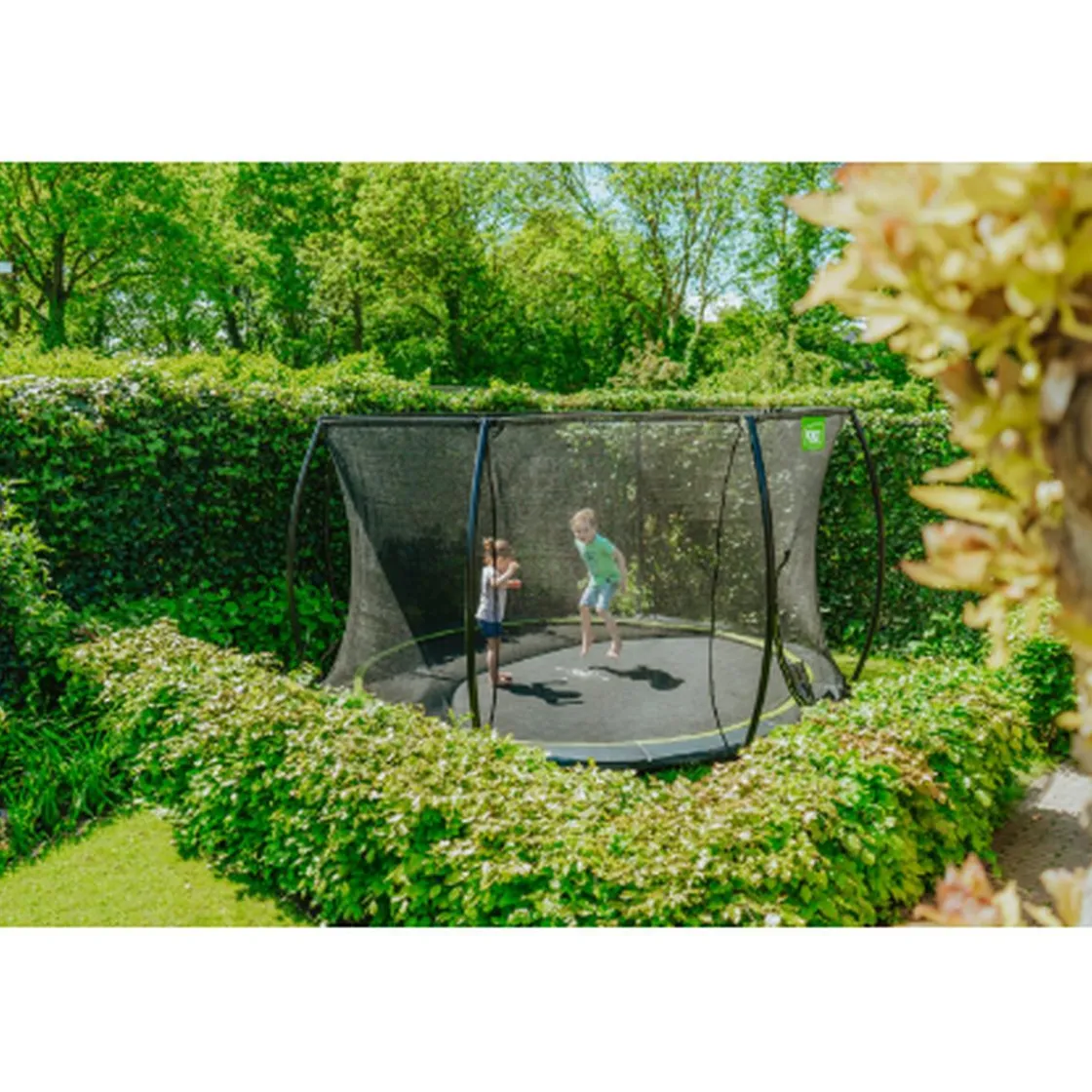 Exit Toys Exit - Cama elástica Silhouette redonda de suelo 366 cm* Camas Elásticas