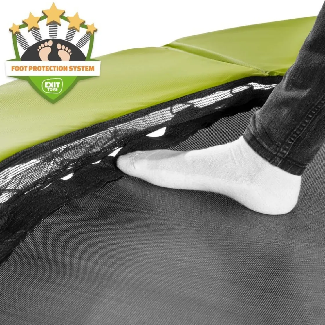 Exit Toys Exit - Cama elástica Silhouette redonda de suelo verde 244 cm* Camas Elásticas