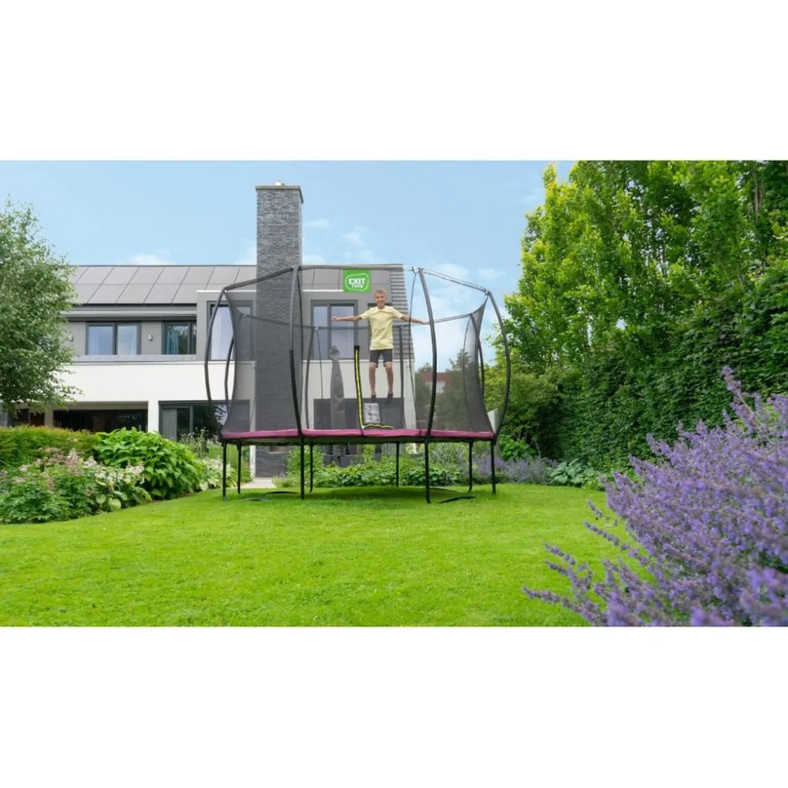 Exit Toys Exit - Cama elástica Silhouette redonda rosa 366 cm* Camas Elásticas