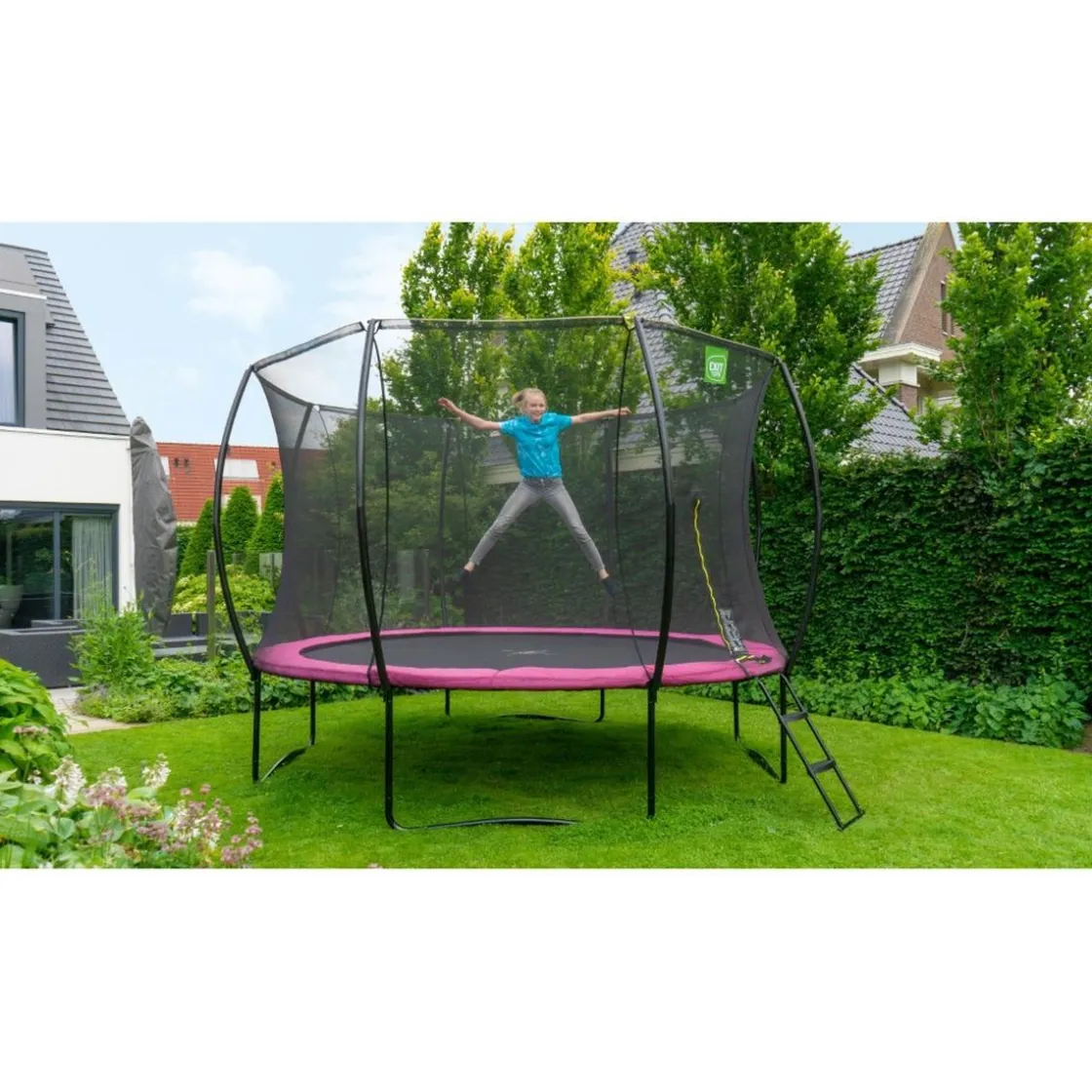 Exit Toys Exit - Cama elástica Silhouette redonda rosa 366 cm* Camas Elásticas