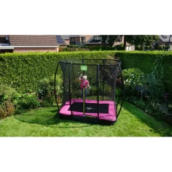 Exit Toys Exit - Cama elástica Silhouette rectangular de suelo rosa 153 cm