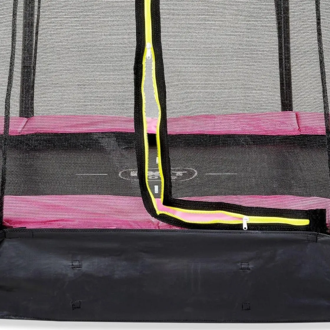 Exit Toys Exit - Cama elástica Silhouette redonda de suelo rosa 427 cm* Camas Elásticas