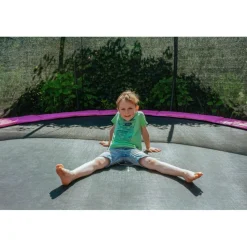 Exit Toys Exit - Cama elástica Silhouette redonda de suelo rosa 427 cm* Camas Elásticas