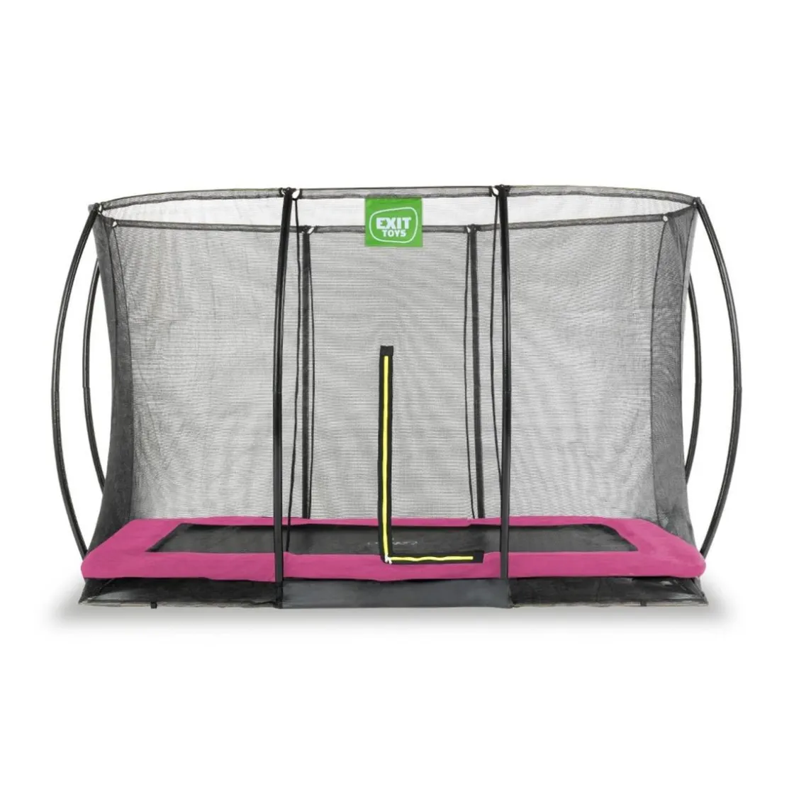 Exit Toys Exit - Cama elástica Silhouette rectangular de suelo rosa 214 cm