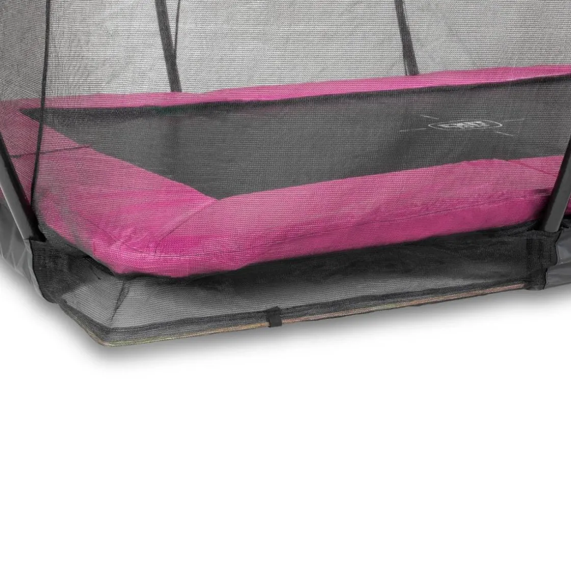 Exit Toys Exit - Cama elástica Silhouette rectangular de suelo rosa 214 cm