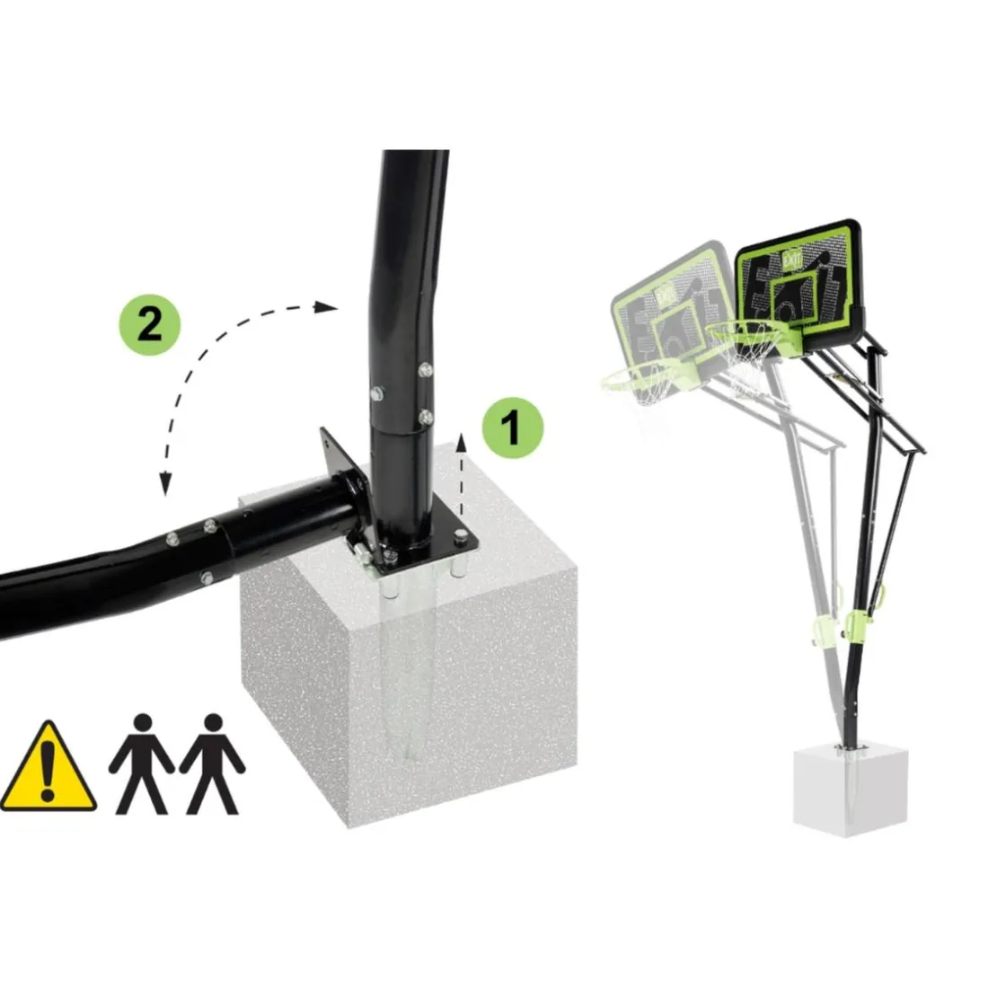 Exit Toys Exit - Canasta de baloncesto Galaxy para suelo y aro para mates