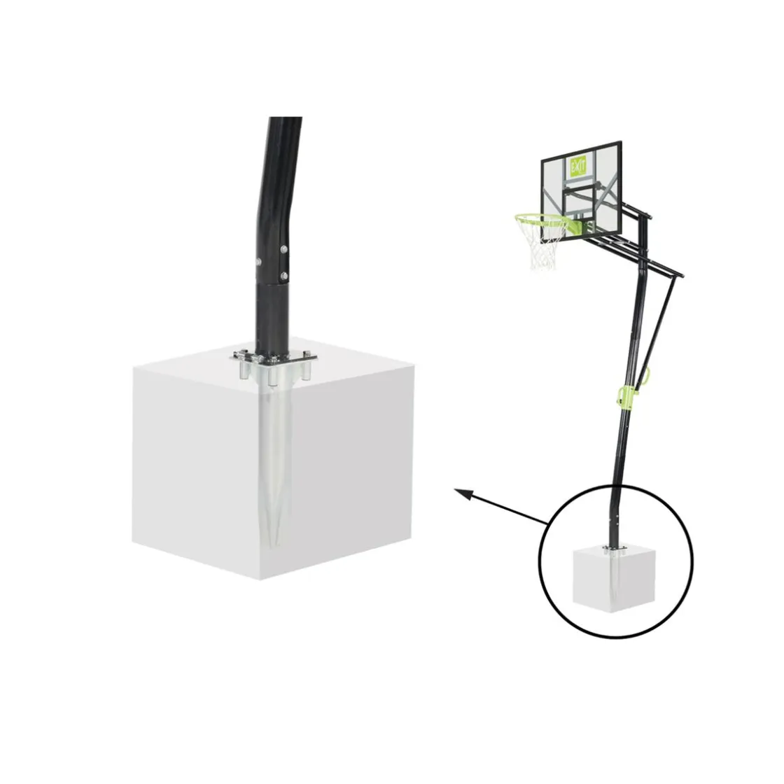 Exit Toys Exit - Canasta de baloncesto Galaxy para suelo* Deportes