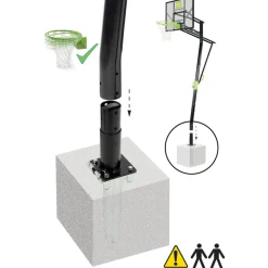 Exit Toys Exit - Canasta de baloncesto Galaxy para suelo con aro para mates