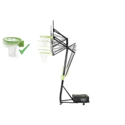 Exit Toys Exit - Canasta de baloncesto con ruedas y aro para mates Galaxy