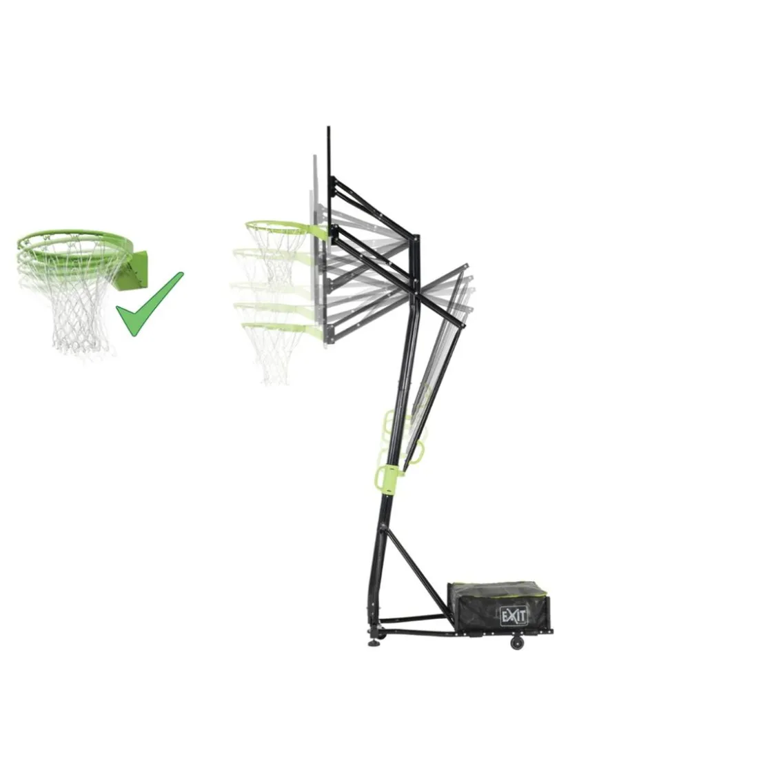 Exit Toys Exit - Canasta de baloncesto con ruedas y aro para mates Galaxy