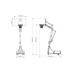 Exit Toys Exit - Canasta de baloncesto con ruedas y aro para mates Galaxy